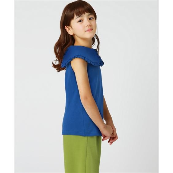 Tシャツ カットソー キッズ ビッグ衿付き ノースリーブ 子供服 ジュニア服 女の子 身長140/150/160cm ニッセン nissen｜nissenzai｜09