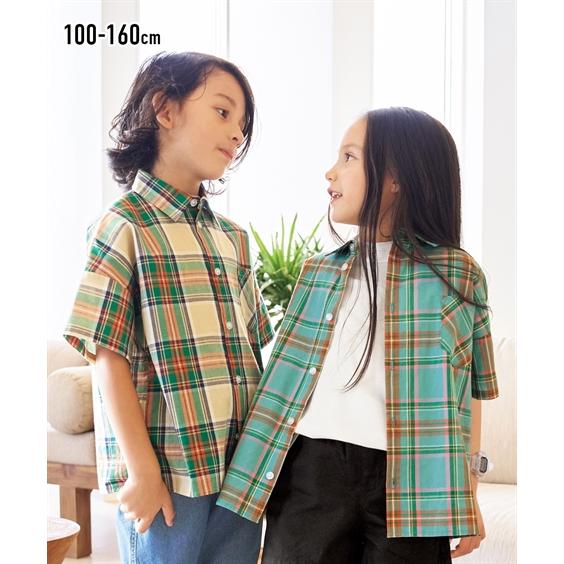ニッセン（nissen） キッズ チェック柄 半袖 シャツ 子供服 男の子