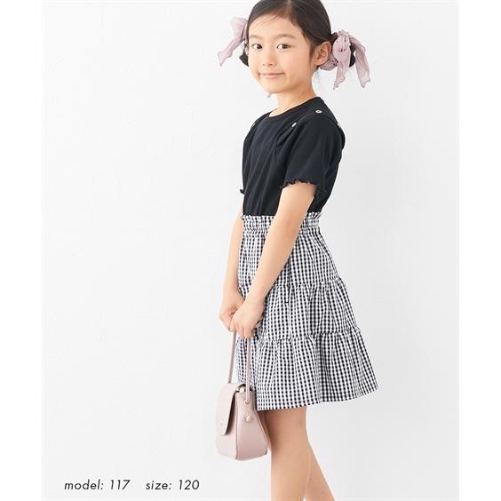 キュロット スカート キッズ ギンガムチェックティアード 女の子 子供服 ジュニア服 身長120/130cm ニッセン nissen｜nissenzai｜11