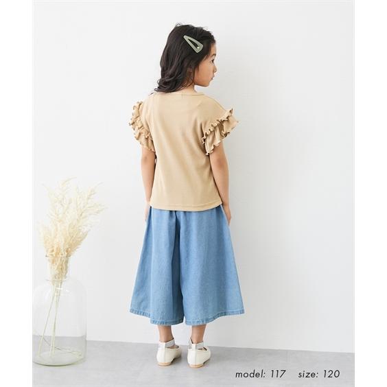 Tシャツ カットソー キッズ テレコ袖フリル 女の子 子供服 ジュニア服 身長110/120/130cm ニッセン nissen｜nissenzai｜12