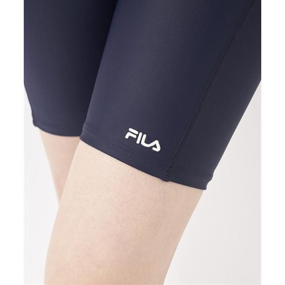 FILA 水着 レディース バイアスボーダーZIP タンクトップ フィットネス 2点セット 313-209 313-209-0 7/9/11/13号 ニッセン nissen｜nissenzai｜07