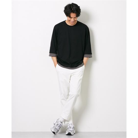 ニッセン Tシャツ カットソー メンズ オーバーサイズ重ね着風7分 ニッセン Tシャツ カットソー メンズ オーバーサイズ重ね着風7分