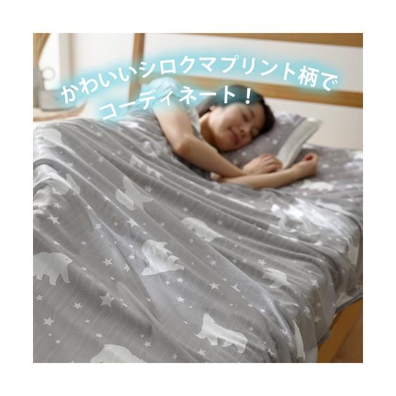 くまちゃん 全健会 シングル シーツ夏・冬用2種 接触冷感シロクマ