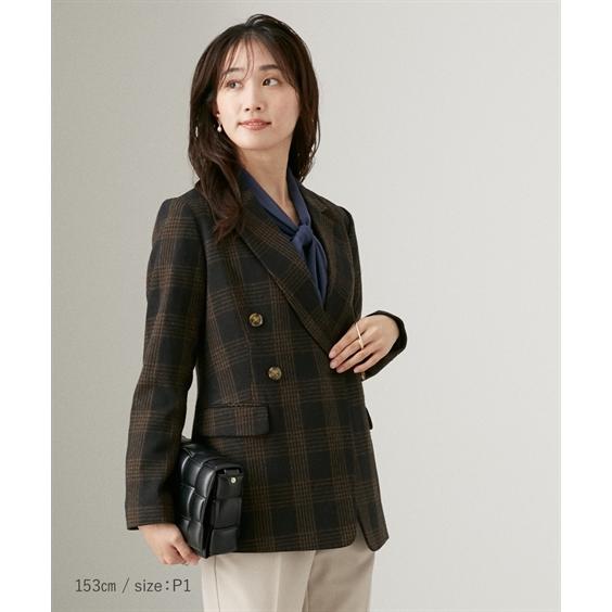 ニッセン 小さいサイズ レディース ロング丈 チェック柄ダブル ニッセン 小さいサイズ レディース ロング丈 チェック柄ダブル