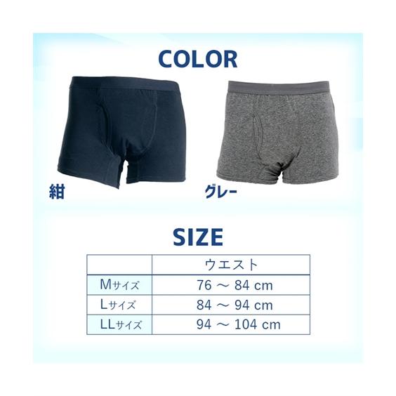 ニッセン（nissen） 男性用 軽失禁 パンツ 快適 ボクサーパンツ DX M/L