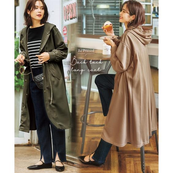 ニッセン（nissen） コート レディース バック タックフーデット