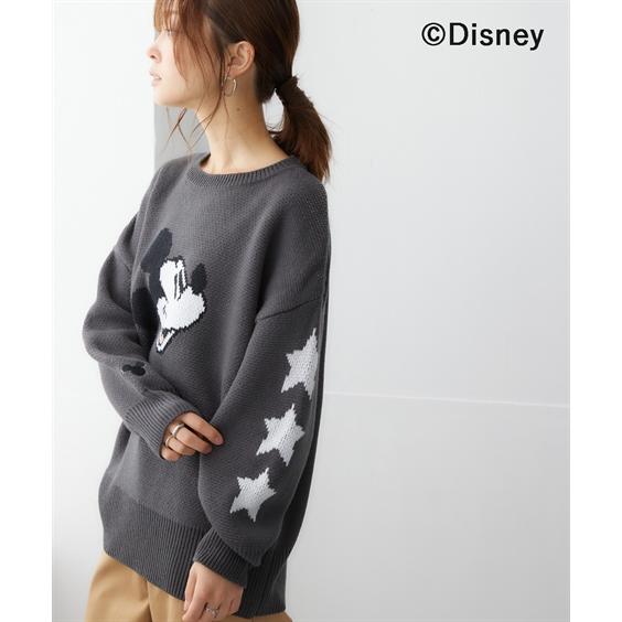 ディズニー ニット セーター レディース ミッキー ヴィンテージ風オーバーサイズ 冬 S〜M/L〜LL/3L〜4L/5L〜6L ニッセン nissen