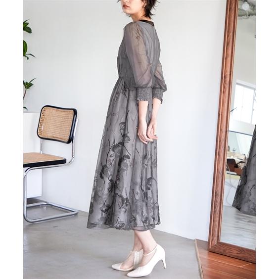 ドレス ワンピース レディース 結婚式 パーティー オケージョン Vネック 刺繍 レース ｜ 有〔Callarus〕 M/L ニッセン nissen_14