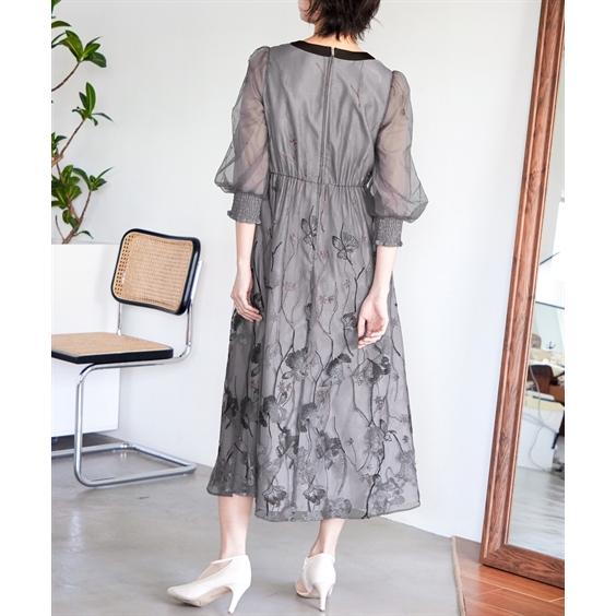 ドレス ワンピース レディース 結婚式 パーティー オケージョン Vネック 刺繍 レース ｜ 有〔Callarus〕 M/L ニッセン nissen_15
