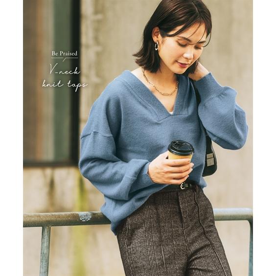 ニッセン（nissen） ニット セーター レディース 深 Vネック トップス