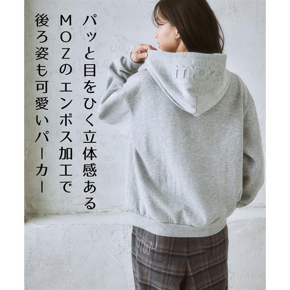 ニッセン（nissen） パーカー レディース moz モズ 裏起毛 冬 S/M/L/LL