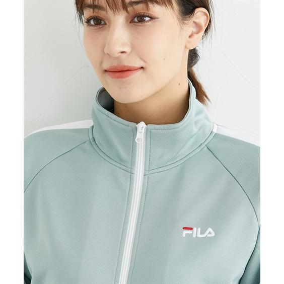 FILA スポーツウェア トールサイズ レディース 高身長 裏起毛ブリスター トラック ジャケット UVカット セットアップ対応 冬 3L/4L/5L ニッセン nissen｜nissenzai｜17