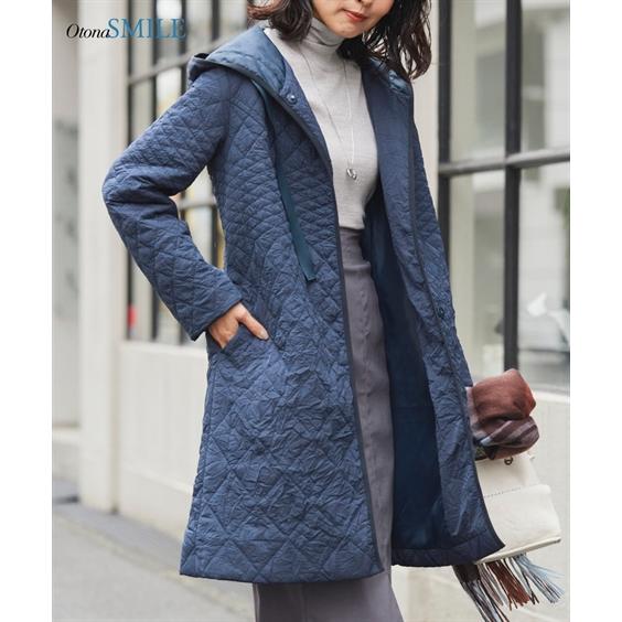 ニッセン コート 大きいサイズ レディース ワッシャータッチキルト