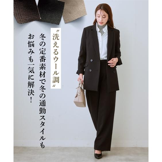 ニッセン（nissen） ジャケット 大きいサイズ レディース 洗えるウール