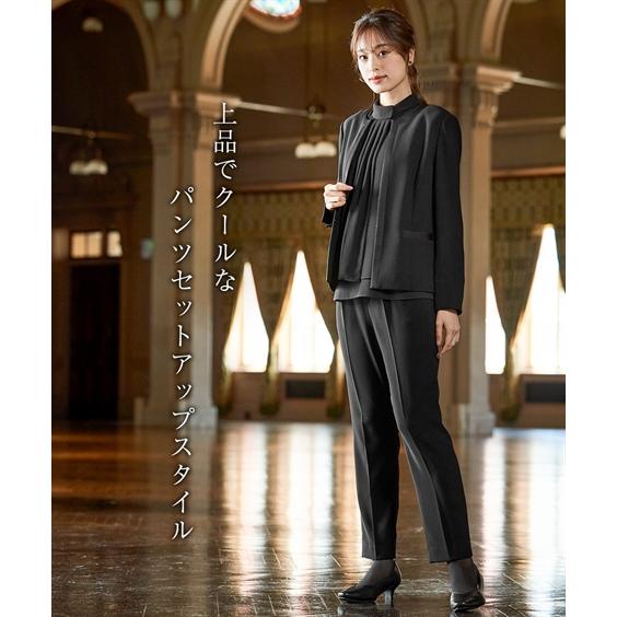 ニッセン（nissen） 喪服 スーツ パンツ レディース 礼服 洗える防しわ