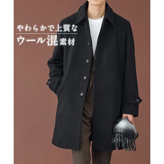コート メンズ ウール混メルトンステン カラー 冬 M/L/LL ニッセン nissen ニッセン（nissen） コート メンズ ウール混メルトンステン カラー 冬