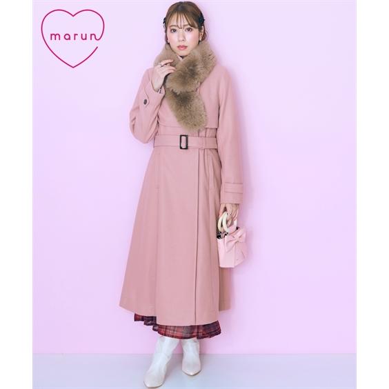 コート 大きいサイズ レディース 2way カラー ロング marun L/LL/3L/4L/5L ニッセン nissen ニッセン（nissen） コート 大きいサイズ レディース 2way カラー