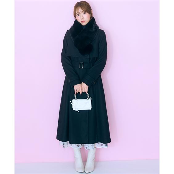 コート 大きいサイズ レディース 2way カラー ロング marun L/LL/3L/4L/5L ニッセン nissenの画像