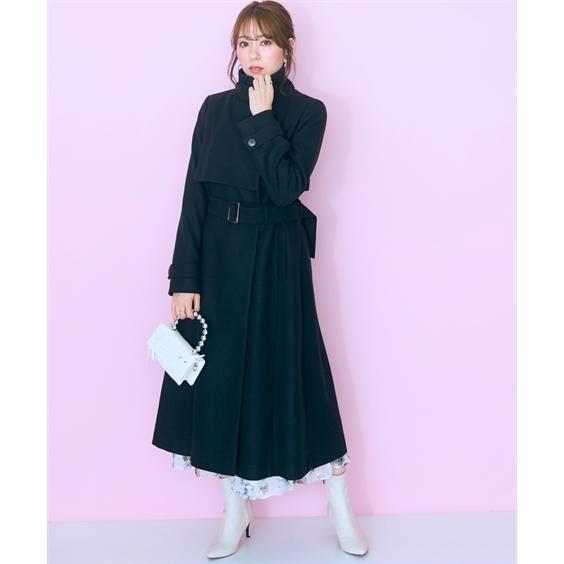 コート 大きいサイズ レディース 2way カラー ロング marun L/LL/3L/4L/5L ニッセン nissenの画像