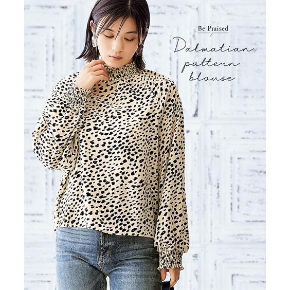 ニッセン（nissen） レディース ダルメシアン柄 ブラウス 春 秋 | S/M