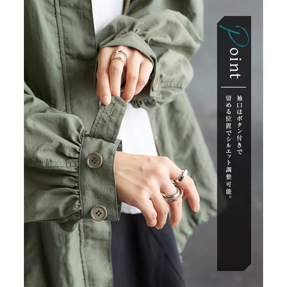 ニッセン コート レディース ナイロンモッズ フード取り外し可能