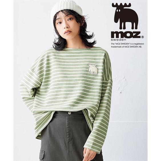 ニッセン Tシャツ カットソー レディース moz モズ ワッペン付 ニッセン Tシャツ カットソー レディース moz モズ ワッペン付