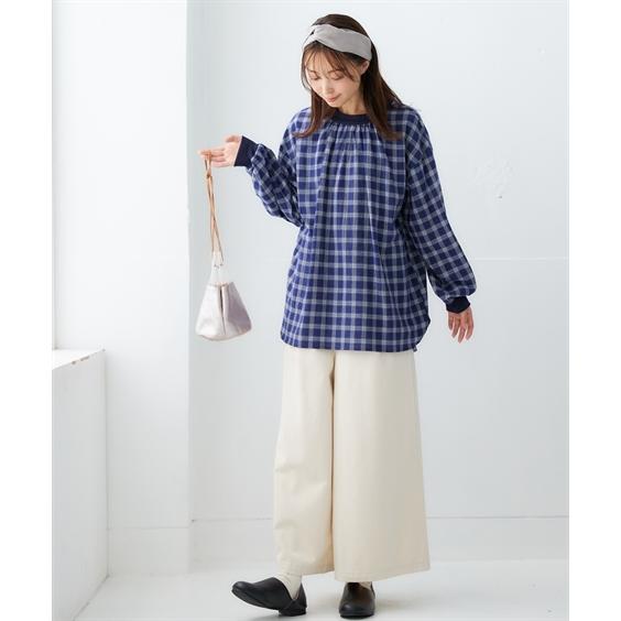 ニッセン（nissen） パンツ ワイド レディース moz モズ 綿100