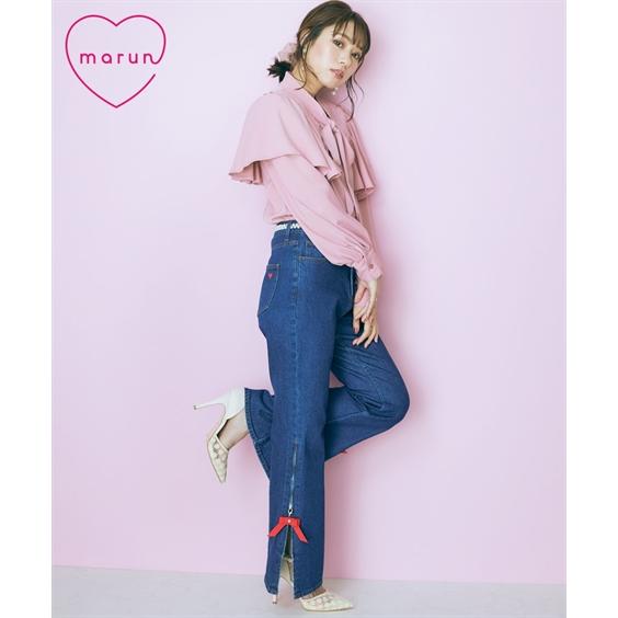 ニッセン（nissen） パンツ ストレート 大きいサイズ レディース 裾