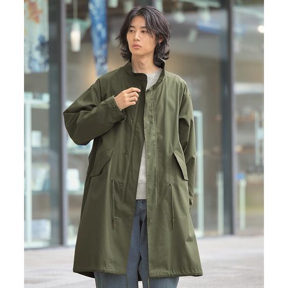 値下げ‼️Green ブラック モッズコート/サイズ3 ニッセン（nissen） コート メンズ はっ水オーバーサイズモッズ 3L