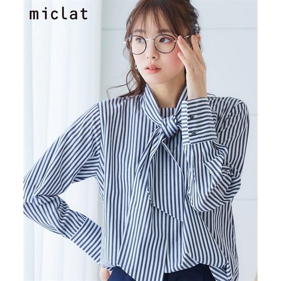 シャツ ブラウス レディース 綿100％ ストライプ シックスタイル 春 秋