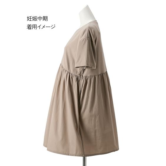 ニッセン（nissen） マタニティ トップス 授乳服 ママ ウエア 異素材