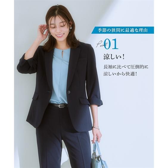 ニッセン（nissen） スーツ パンツ レディース 7分袖 テーラード