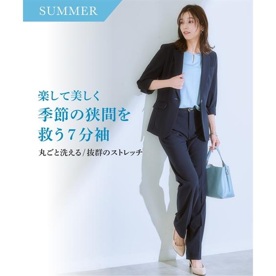 ニッセン（nissen） スーツ パンツ 大きいサイズ レディース 7分袖