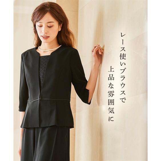 ニッセン（nissen） 喪服 礼服 ブラックフォーマル パンツスーツ
