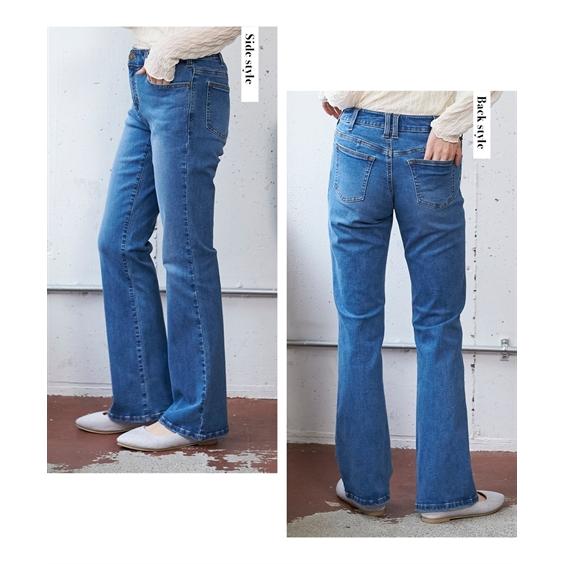 ニッセン（nissen） フレアパンツ ブーツカットパンツ 大きいサイズ