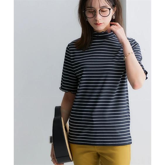 ニッセン（nissen） Tシャツ カットソー レディース 細リブ ハイネック