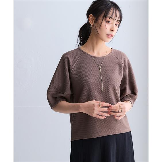 Furfur ランタンスリーブ トップス ニッセン（nissen） トップス トップス レディース ふくれジャガード