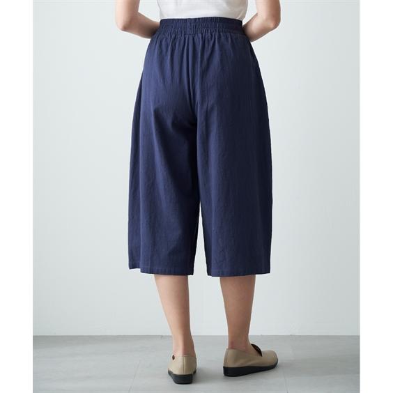 ニッセン ガウチョパンツ シニア ファッション 裾刺しゅう入 ニッセン ガウチョパンツ シニア ファッション 裾刺しゅう入