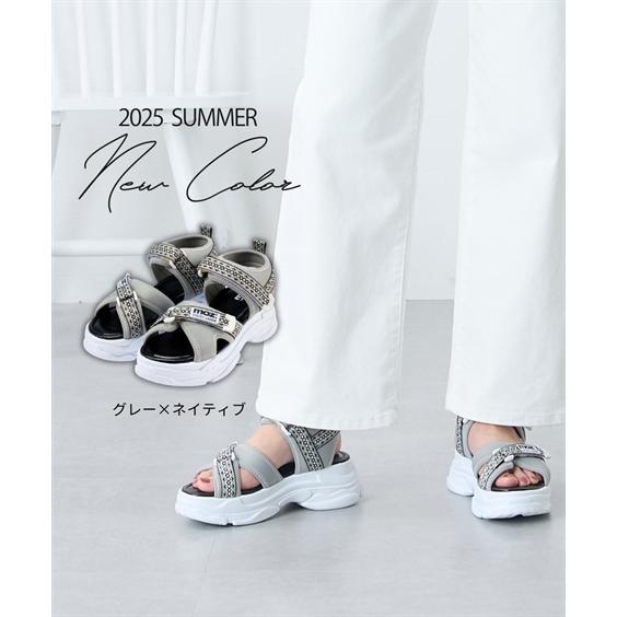 ニッセン（nissen） レディース moz 厚底クロス ベルト スポーツ