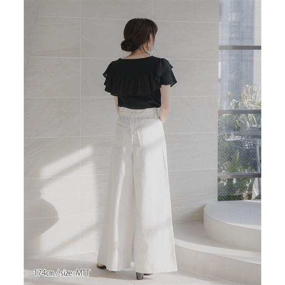 パンツ ワイドパンツ トールサイズ レディース 高身長 ハイ ウエスト タック デニム ワイド パンツ 丈長め fifiea_7
