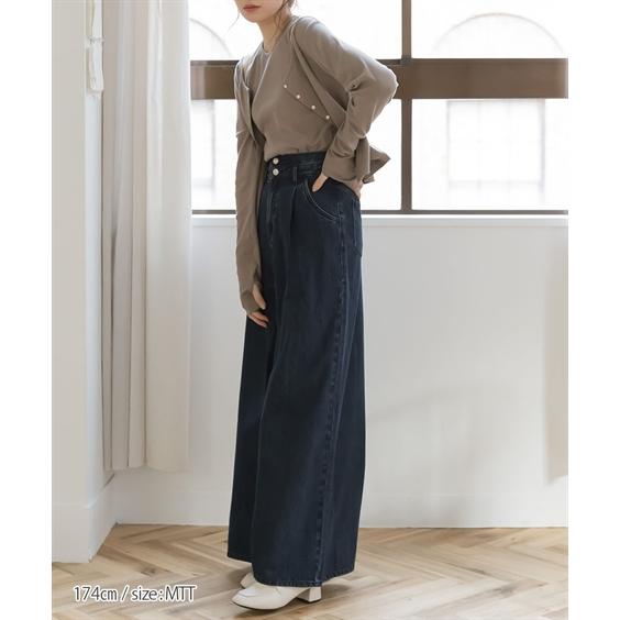 ニッセン（nissen） パンツ ワイドパンツ トールサイズ レディース 高