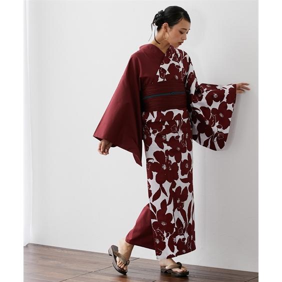 浴衣 レディース アシメ デザイン ゆかたセット ゆかた＋へこ帯 〔Neina〕 ゆかた 大人 花火大会 和装 ニッセン nissen_5