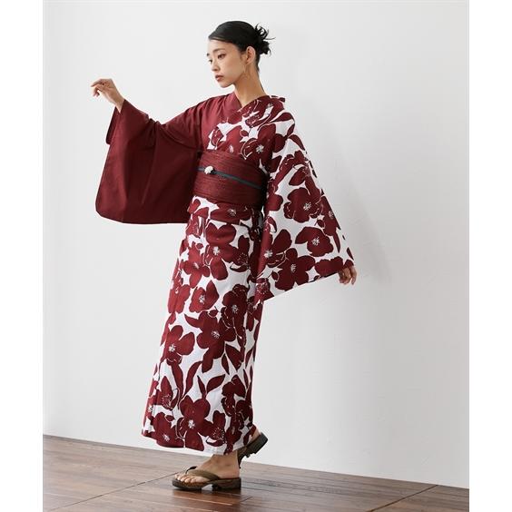 浴衣 レディース アシメ デザイン ゆかたセット ゆかた＋へこ帯 〔Neina〕 ゆかた 大人 花火大会 和装 ニッセン nissen_7