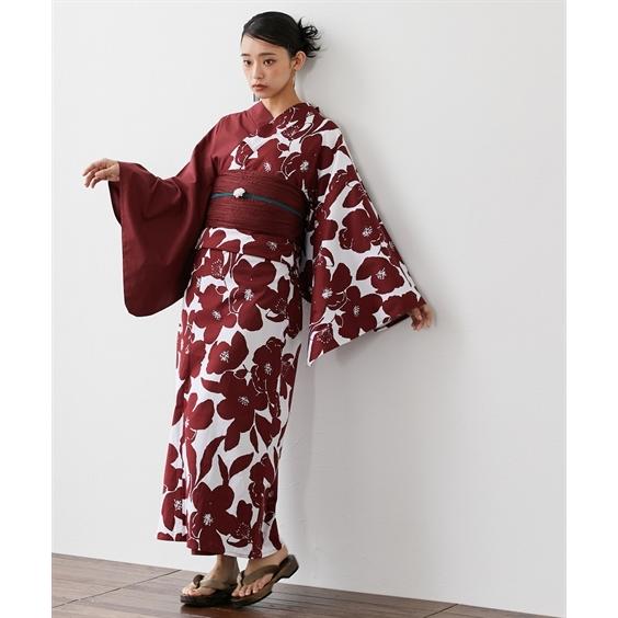 浴衣 レディース アシメ デザイン ゆかたセット ゆかた＋へこ帯 〔Neina〕 ゆかた 大人 花火大会 和装 ニッセン nissen_9