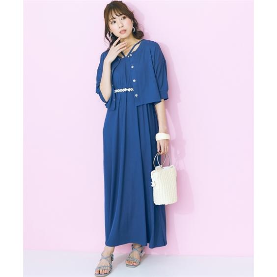 ワンピース ロング マキシ 大きいサイズ レディース ＋ カーディガン セットアップ marun ひざ下 6L/8L/10L ニッセン nissen_13