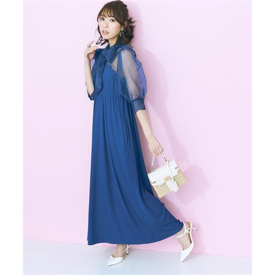 ワンピース ロング マキシ 大きいサイズ レディース ＋ カーディガン セットアップ marun ひざ下 6L/8L/10L ニッセン nissen_15