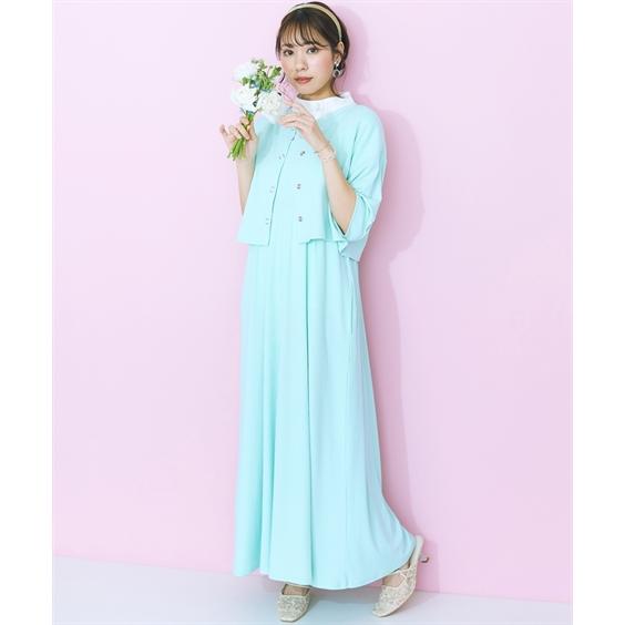 ワンピース ロング マキシ 大きいサイズ レディース ＋ カーディガン セットアップ marun ひざ下 6L/8L/10L ニッセン nissen_4