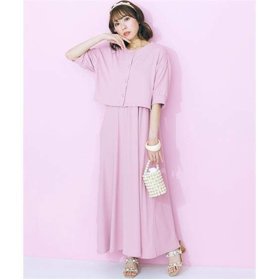 ワンピース ロング マキシ 大きいサイズ レディース ＋ カーディガン セットアップ marun ひざ下 6L/8L/10L ニッセン nissen_5