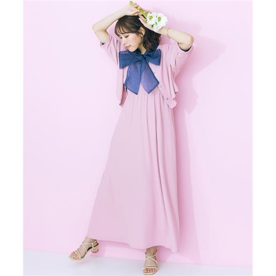 ワンピース ロング マキシ 大きいサイズ レディース ＋ カーディガン セットアップ marun ひざ下 6L/8L/10L ニッセン nissen_7