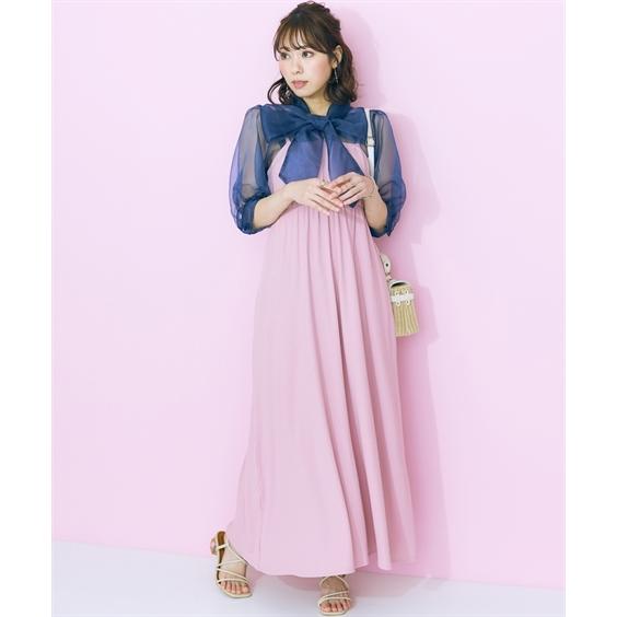ワンピース ロング マキシ 大きいサイズ レディース ＋ カーディガン セットアップ marun ひざ下 6L/8L/10L ニッセン nissen_9